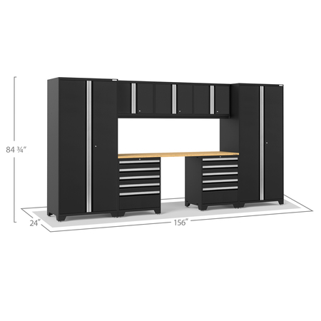 Newage Products Bold Series 2 Piece Garage Cabinet Set, Gray 53828